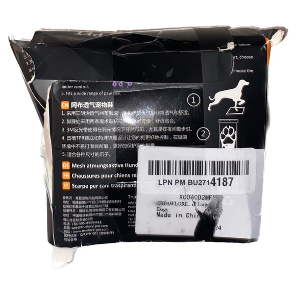 ---Truelove Breathable Mesh Anti-Slip Dog Booties Shoes Size 1, Grey Color - Picture 2 of 4